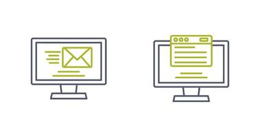 Mail and Web Icon vector