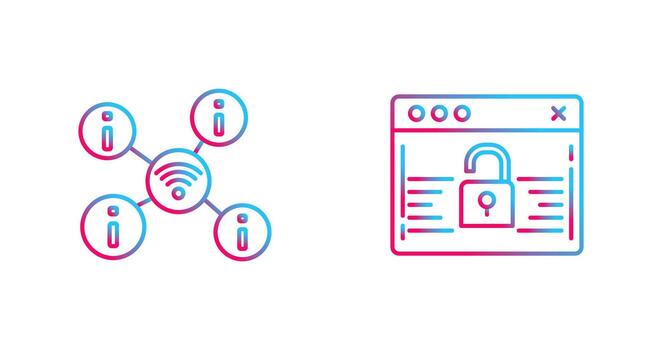 wifi and password Icon vector