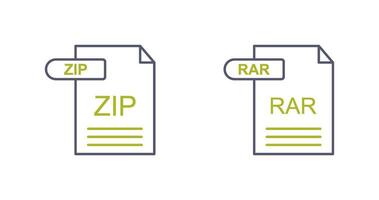 ZIP and RAR Icon vector