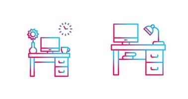 Work Table and Workplace Icon vector