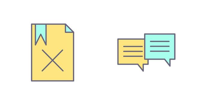 delete and two chat bubbles Icon vector