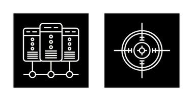 Server and Aim Icon vector