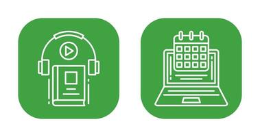 Timetable and Audio Book Icon vector