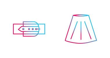 Skirt and Belt Icon vector