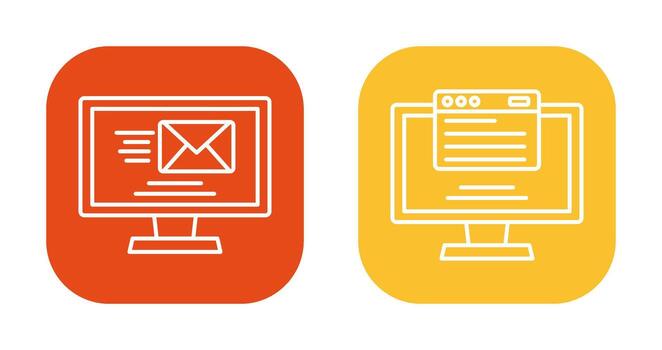 Mail and Web Icon vector