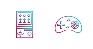 Brick Game and Gamng Control Icon vector