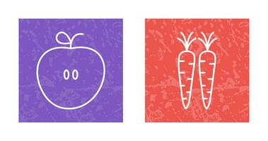 Apples and Carrots Icon vector