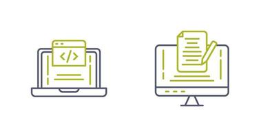 Coding and Note Icon vector