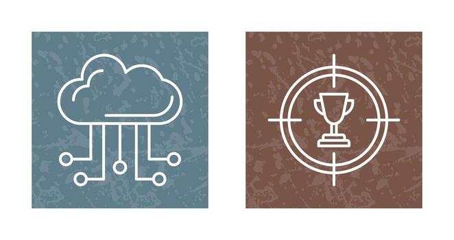 Cloud Computing and Target Icon vector