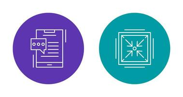 Chat and Minimize Icon vector