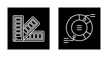 Pie Chart and Pantone Icon vector