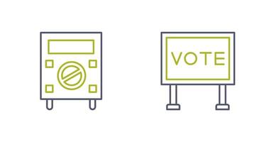 Protester and Billboard Icon vector