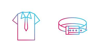 Shirt and Tie and Belt Icon vector