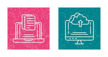 Document and Upload Icon vector