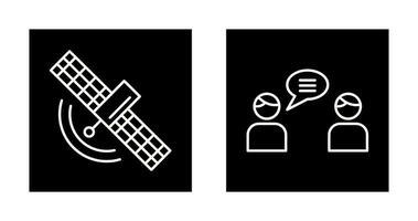 Satellite and Chatting Icon vector