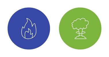 flame and bomb blast Icon vector