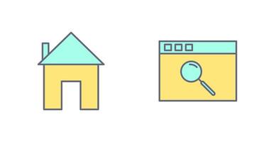 homepage and browser  Icon vector