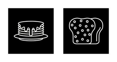 Pancake and Toast Icon vector