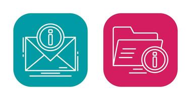 e mail and folder Icon vector