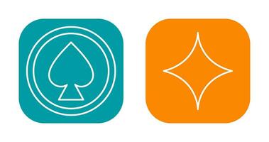 Spade and Diamond Icon vector