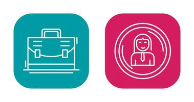 Briefcase and User Icon vector