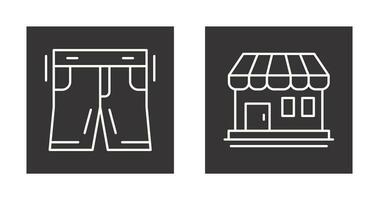 Shorts and Shop Icon vector