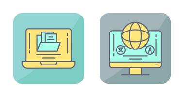 Collection and Language Icon vector