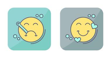 Sick and Heart Icon vector