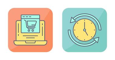 Add to Cart and Run time Icon vector