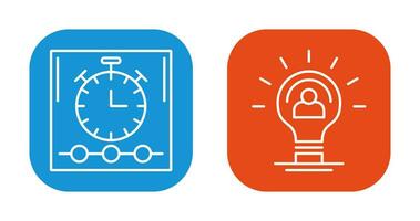 Time and Idea Icon vector