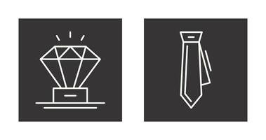 Diamond and Tie Icon vector