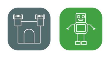 Castle and Robot Icon vector