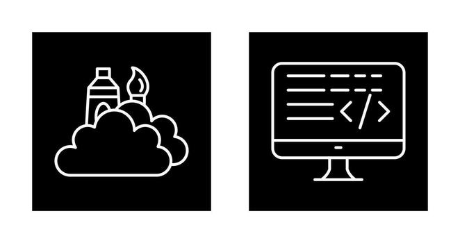 creative and coding Icon vector