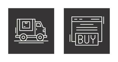 Delivery Truck and Buy Icon vector