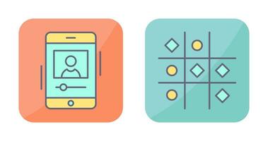 log and Tic Tac Toe Icon vector