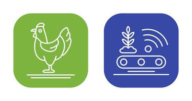 Poultry and Conveyor Icon vector