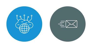 Computing Cloud and Mail Icon vector