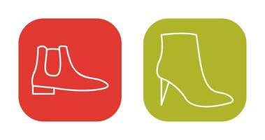 Men Boots and high heels Icon vector