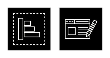 Object Alignment and Web Page Icon vector