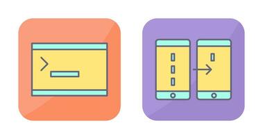 console and data transfer Icon vector