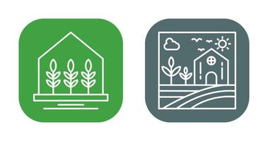 Farm House and Nature Icon vector