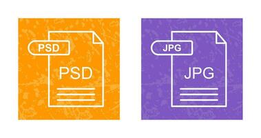 PSD and JPG Icon vector