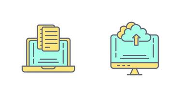 Document and Upload Icon vector