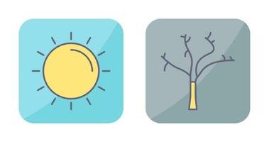 Sun and Tree Icon vector