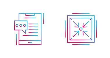 Chat and Minimize Icon vector