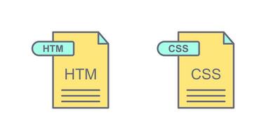 HTM and CSS Icon vector