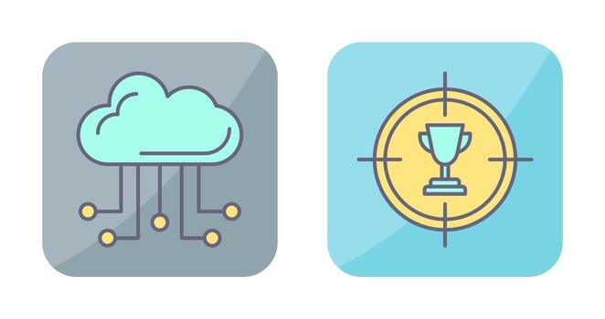 Cloud Computing and Target Icon vector