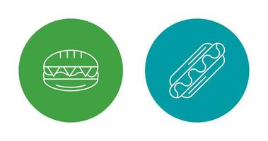 Sandwich and Hotdog Icon vector