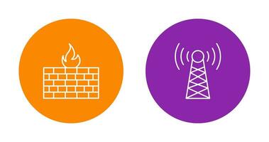 Firewall and Tower Icon vector