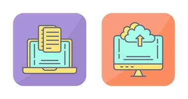 Document and Upload Icon vector